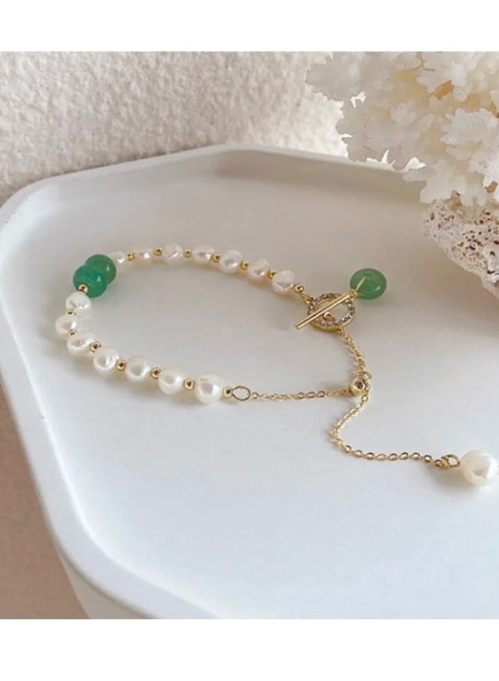 Pearl Gold Plated Bracelet For Women