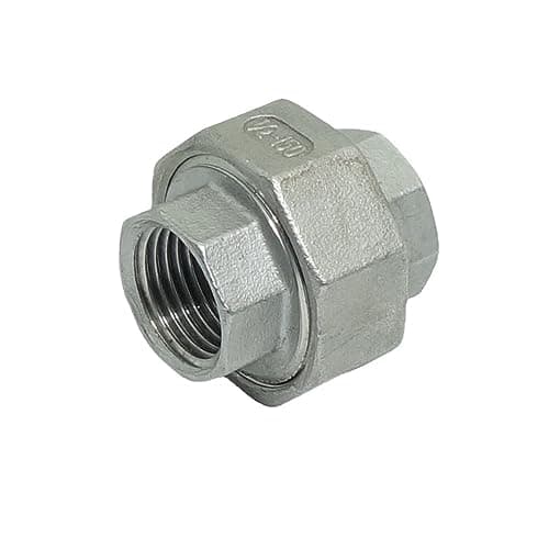 CDQBWKJGFJ 1 Piece Cast Pipe Fittings Threaded Union 1 NPT Female Fitting Stainless Steel 304 Class 150