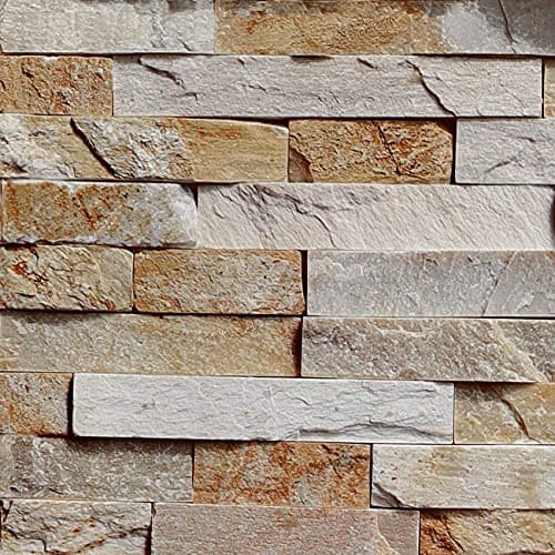 Livelynine 15.8"X394" Thick Brick Wallpaper Peel and Stick 3D Removable Contact Paper For Wall Kitchen Backsplash Living Room Wall Bedroom Fireplace Bathroom Shower Stick on Wall Paper Roll Waterproof