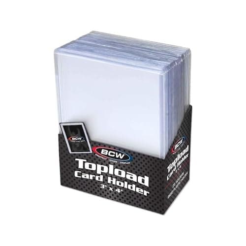BCW 3x4 Topload Card Holder - Standard - 25ct | Rigid PVC Trading Card Protection for Baseball Cards, Football Cards, and Trading Cards Like Pokémon and MTG | Holds Cards Up to 20pts