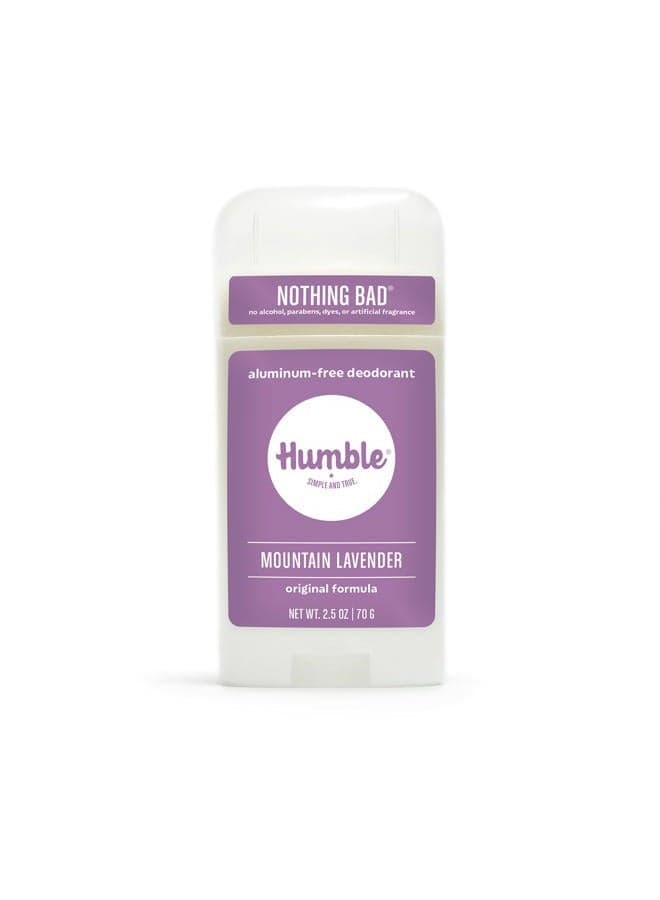 HUMBLE BRANDS Original Formula Aluminum-free Deodorant. Long Lasting Odor Control with Baking Soda and Essential Oils, Mountain Lavender, Pack of 1