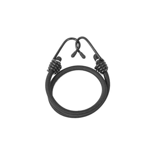 ViaTerra Bungee Cord Tie Down Rope | Adjustable Elastic Motorcycle Luggage Rope with Steel Hooks (2 Feet)