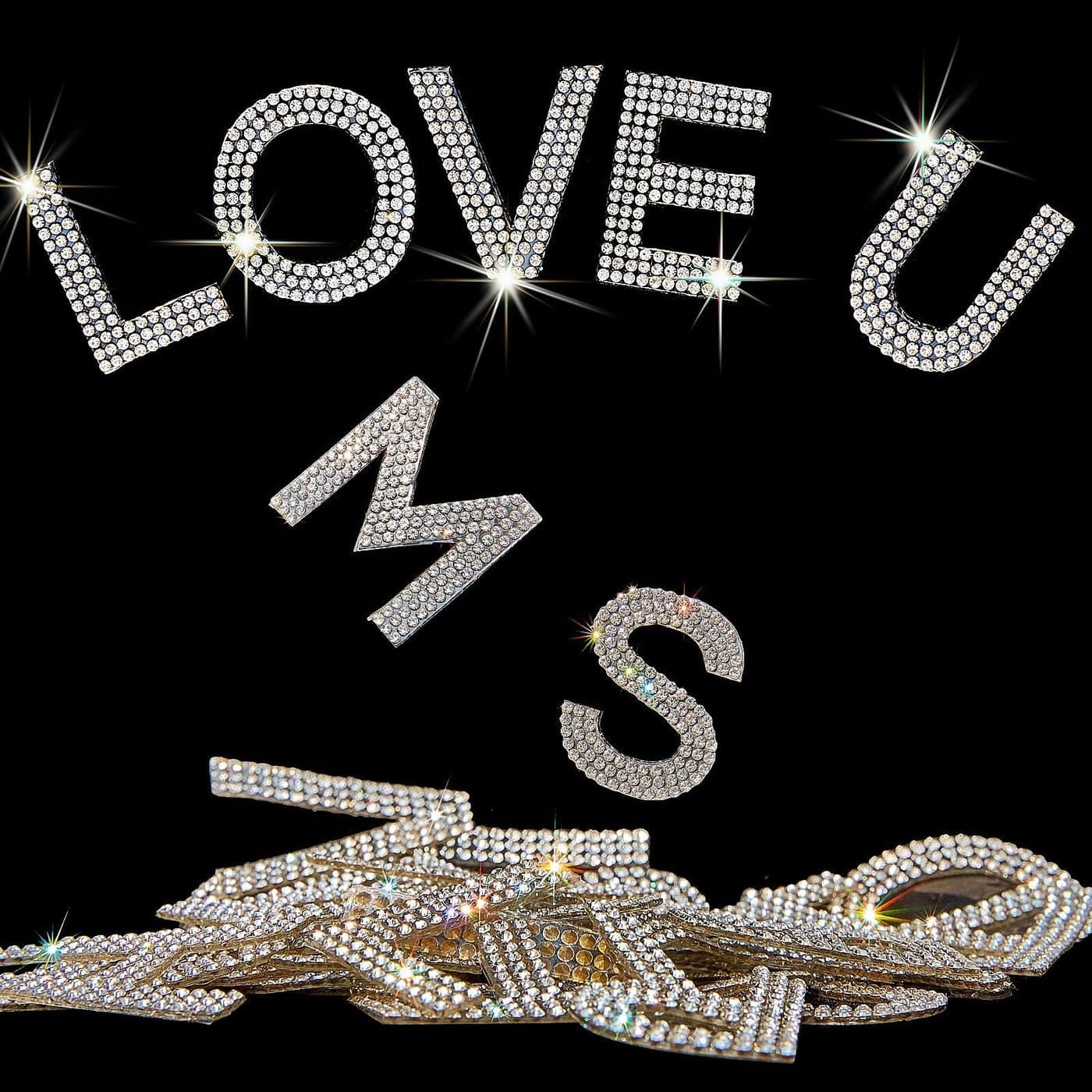 Locacrystal 34Pcs Bling Rhinestone Alphabet Letter Stickers AZ Letters SelfAdhesive hotfix Crystal Rhinestones Word Stickers for Cars Arts Crafts Clothing DIY DecorationWhiteSilver