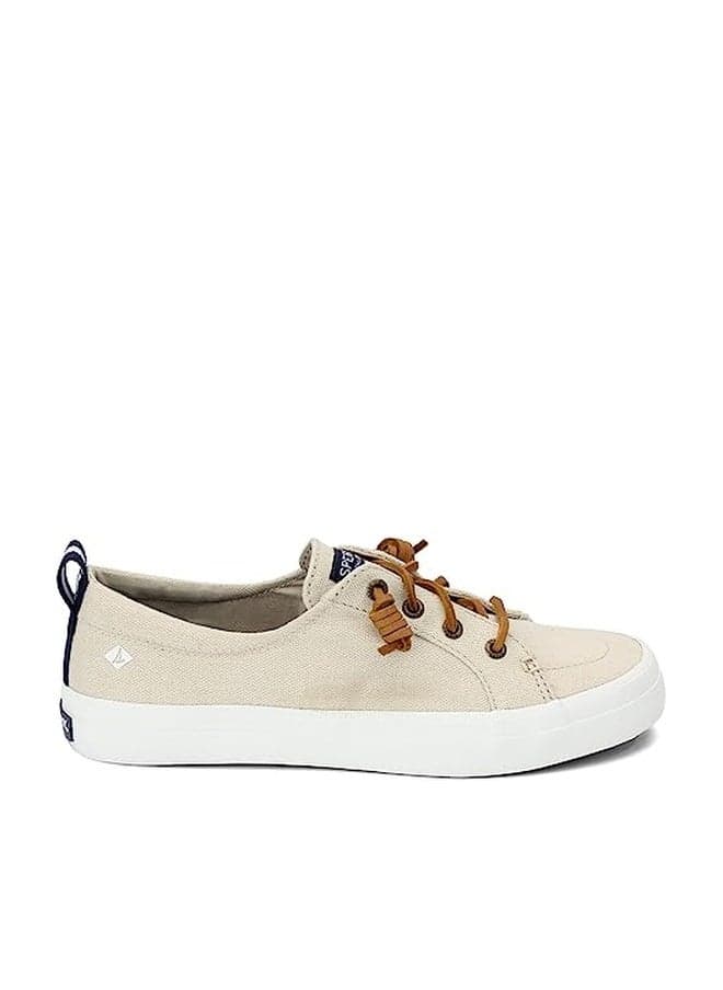 Sperry Women's Crest Vibe Linen Sneaker, Oat,6 W US