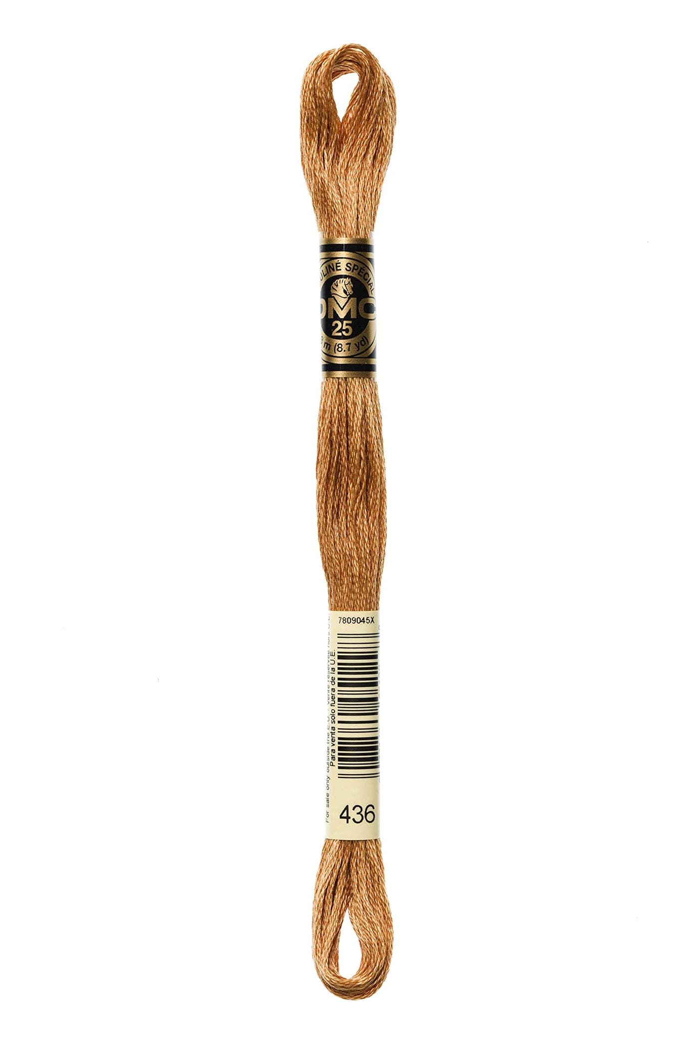 DMC 117436 Six Stranded Cotton Embroidery Floss Tan 87Yard