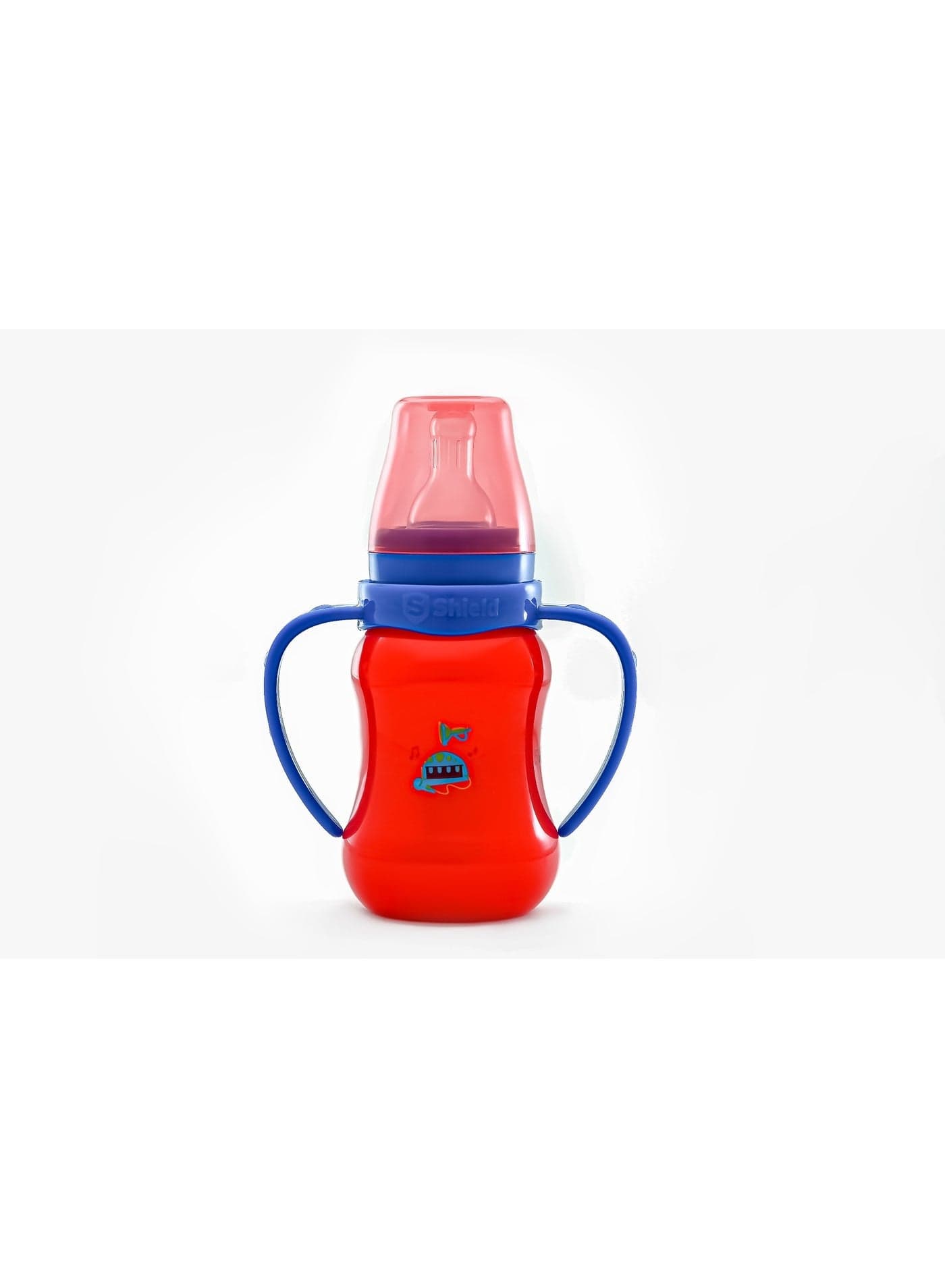 Shield Deluxe Plus Feeder Red 250ml Baby Feeding Bottle 6 Plus Months BPA Free Infant Feeding Bottle with Soft Nipple