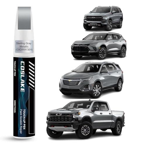 COSLAKE Car Touch Up PaintSterling Gray MetallicGXDWA130H for Chevrolet Car Paint Scratch Repair Kit Quick Easy Solution to Repair 2 in 1 Scratch Remover Pen with ColorMatched