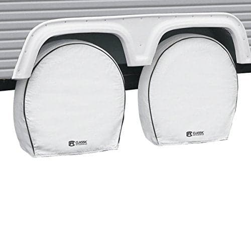 Classic Accessories Over Drive Deluxe RV Wheel Cover, Wheels 27"-30" Diameter, 8.75 Tire Width, White