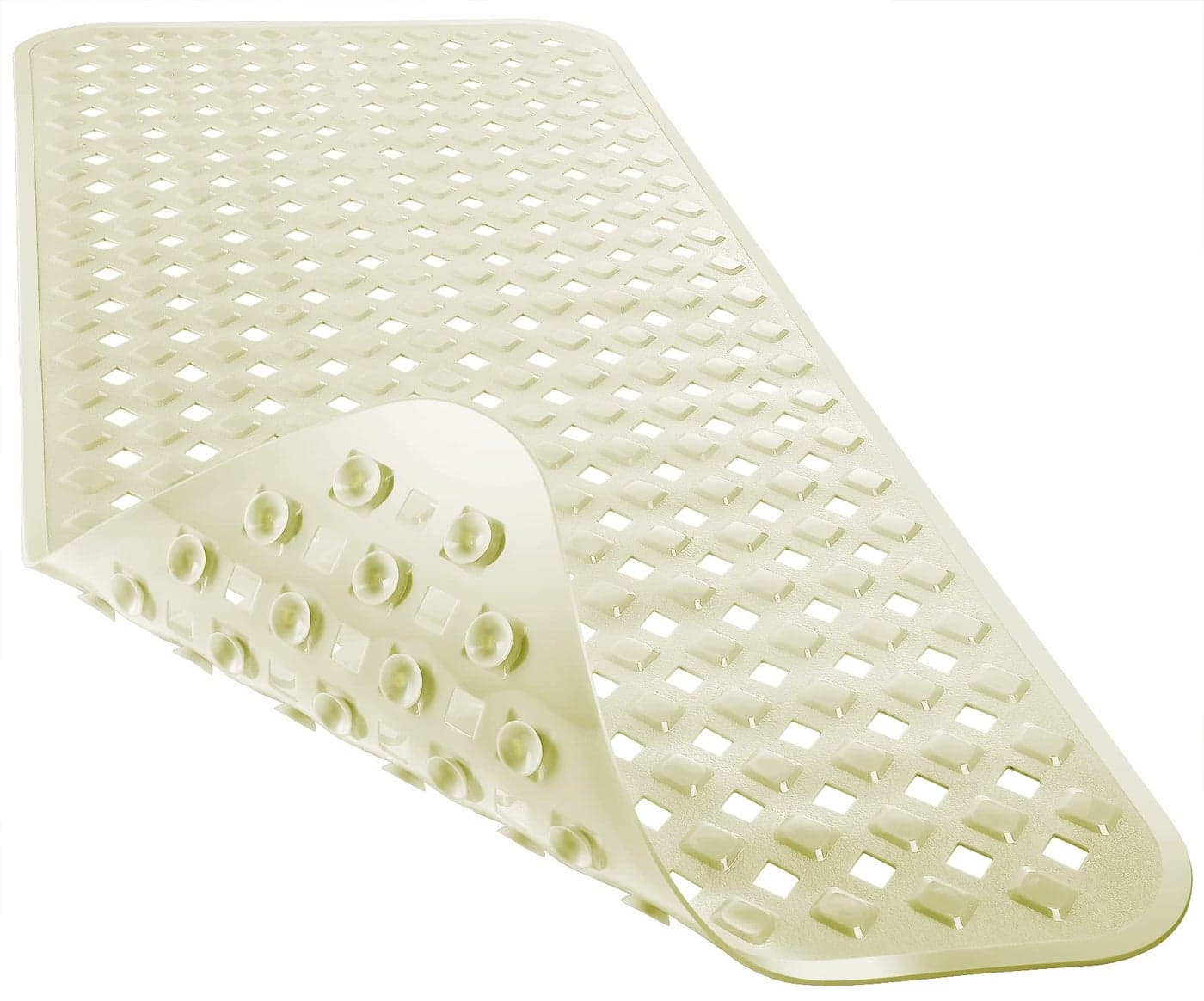 Yimobra Bathtub Mat Non Slip Super Strong Suction Cups 275x155 Long Shower Mat with Drain Holes Machine Washable Fast Draining Bath Mats Bathroom EssentialsBeige