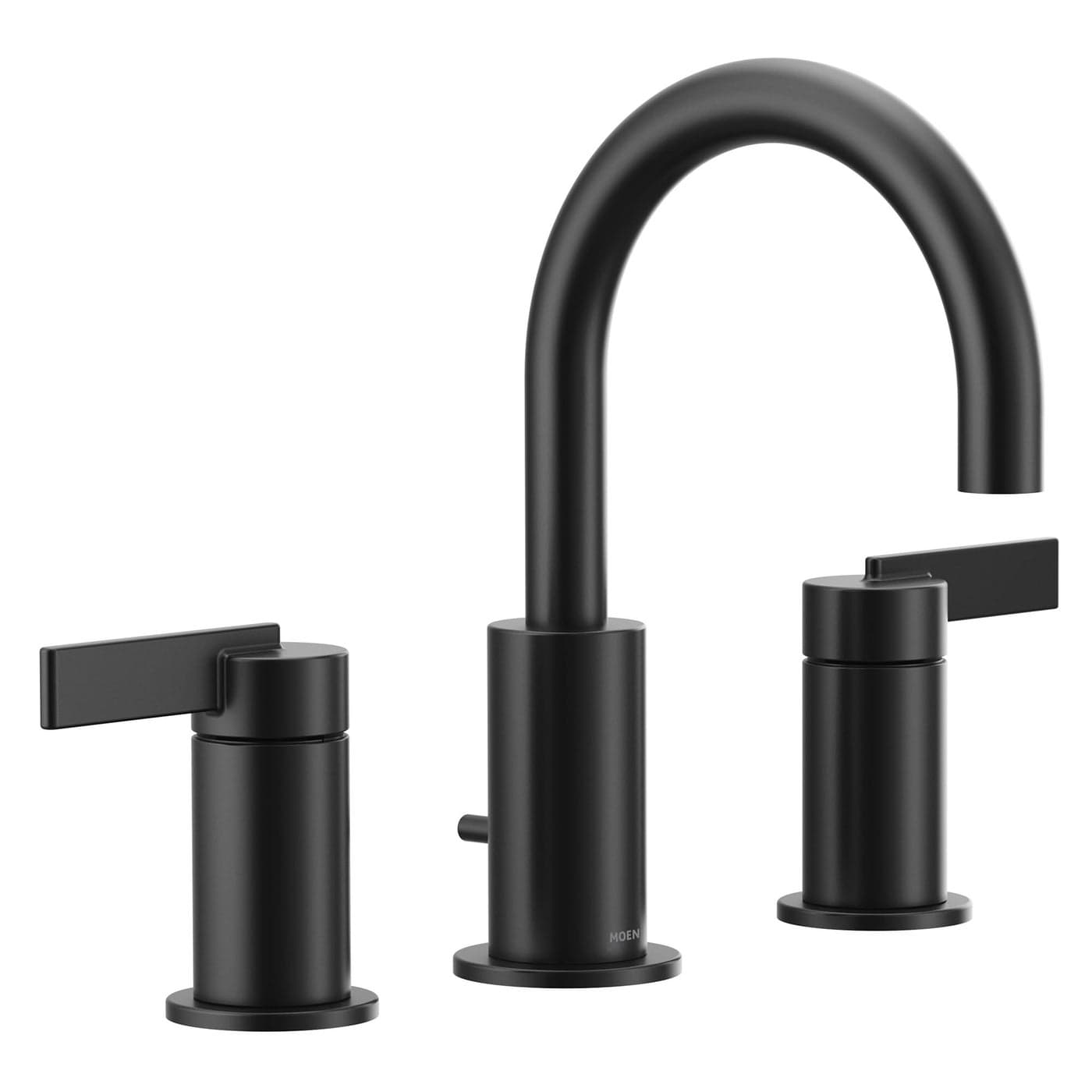 Moen T6222BL Cia 8Inch Widespread 2Handle HighArc Bathroom Faucet Trim Kit with Optional Brushed Gold Finish Accents Valve Required Matte Black