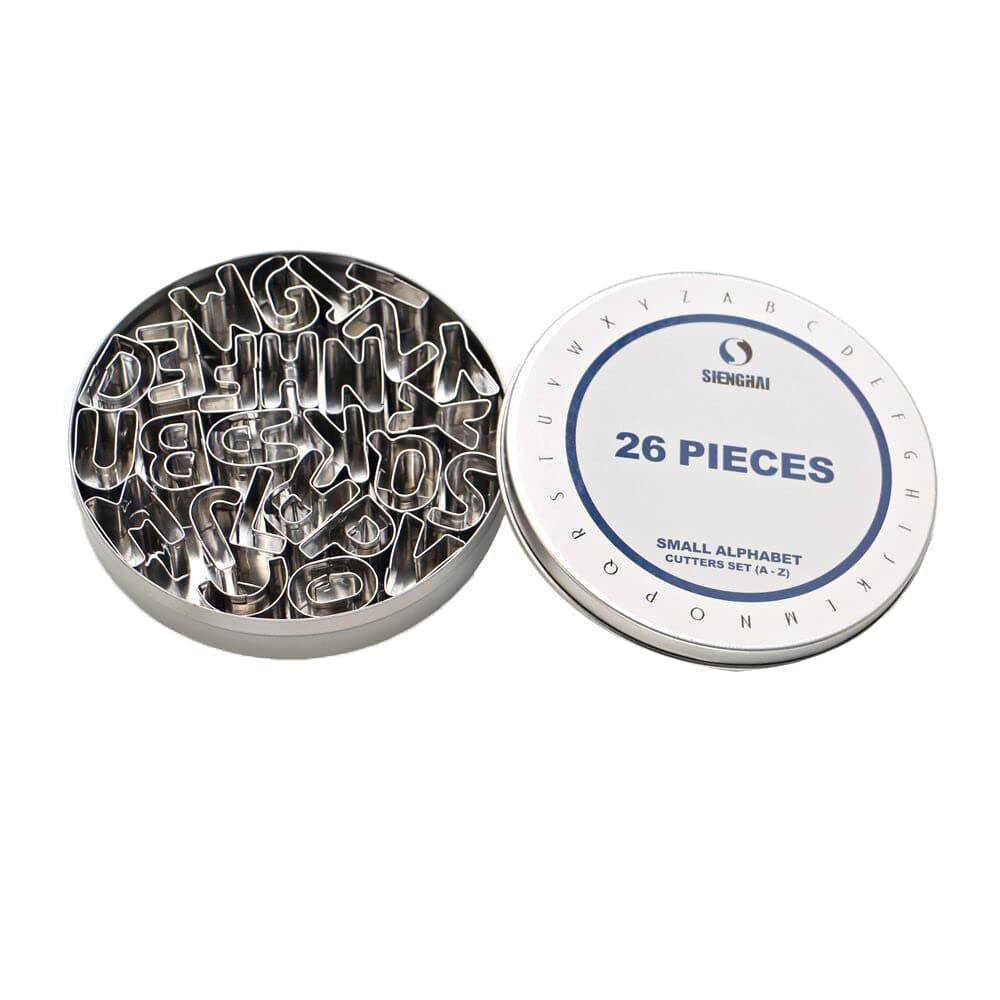 SurgeHai 26Piece Small Alphabet Cutters Set A Z Stainless Steel Decorating Tools Letters Fondant Cutters