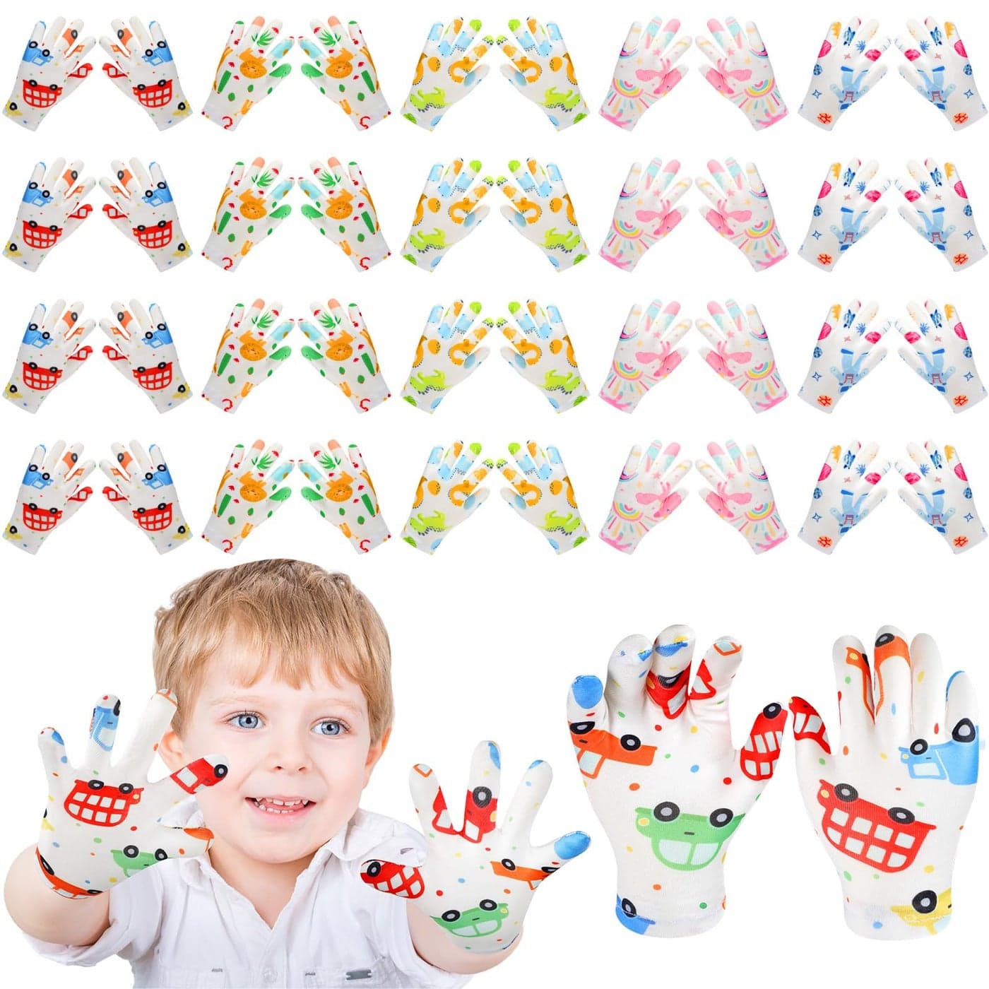 Xtinmee 20 Pairs Eczema Gloves for Kids Cotton Moisturizing Gloves for Sensitive Irritated Skin Eczema Reusable Elastic Hand Cover Soft and Does Not HurtAge 34 Years