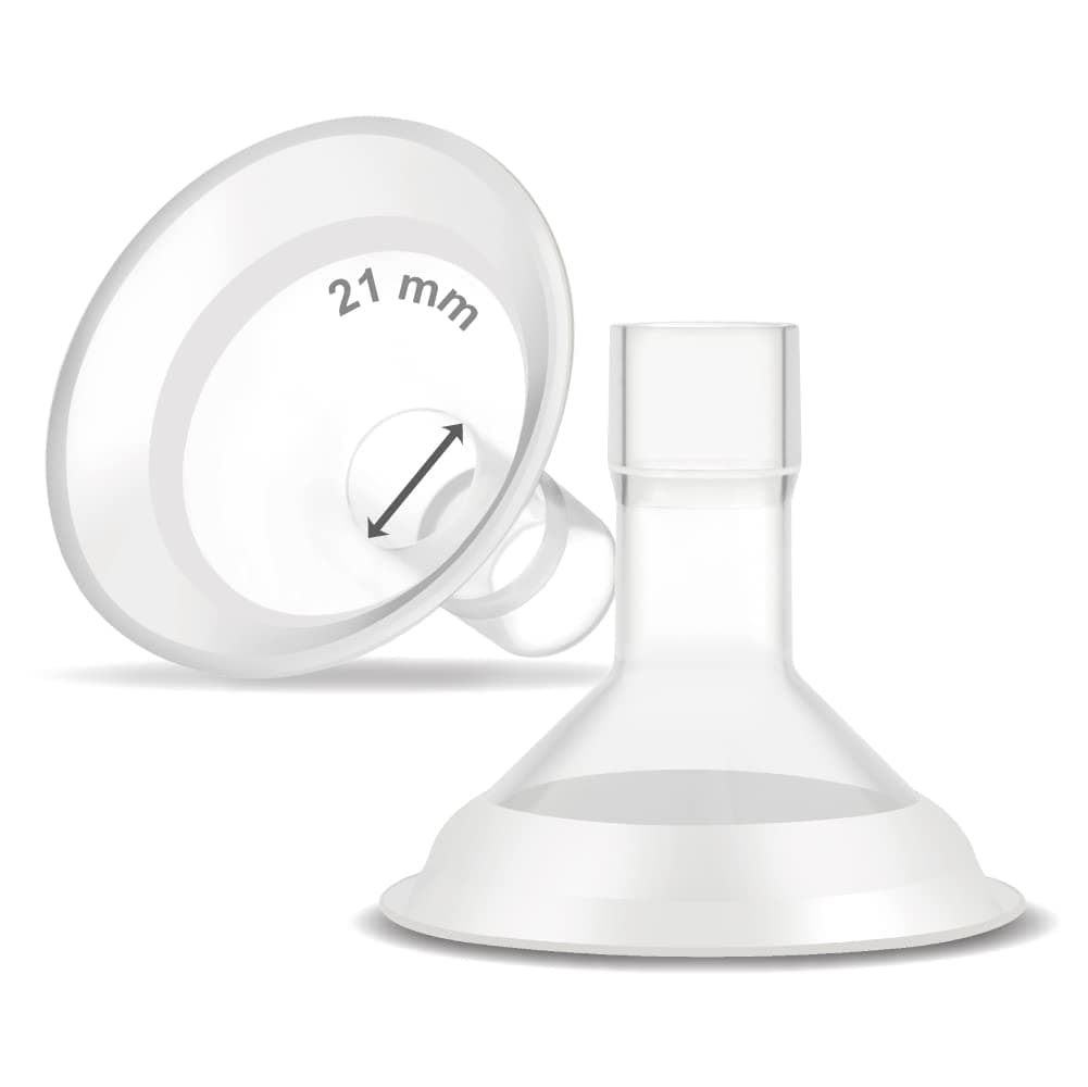 Maymom MyFit Comfy Series 21 mm TwoPiece Design Breastshield Compatible with Medela Breast Pump Parts Replace Medela Shields Fit MaxFlow Flex Connector 2pc