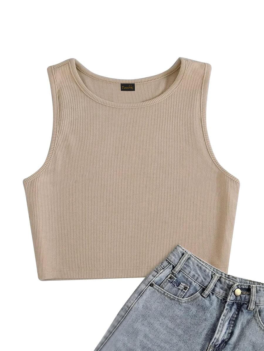 Toochki Tops for Women Crop Top for Women's Tank Activewear Tee Sports Western Casual Cotton Camisole