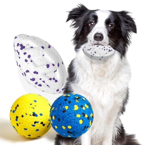Kimee Dog Balls Upgraded Dog Tennis Balls for Aggressive Chewers 53 Indestructible Tennis Ball More BiteProof Chew Toys LongLasting Teething Ball for Puppies Small Medium Large Dogs