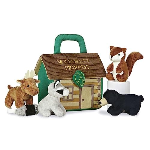 Aurora® Engaging Baby Talk™ My Forest Friends™ Baby Stuffed Animal - A Fun Playset for Sensory Engagement and Play - for Babies and New Parents - Multicolor 7 Inches