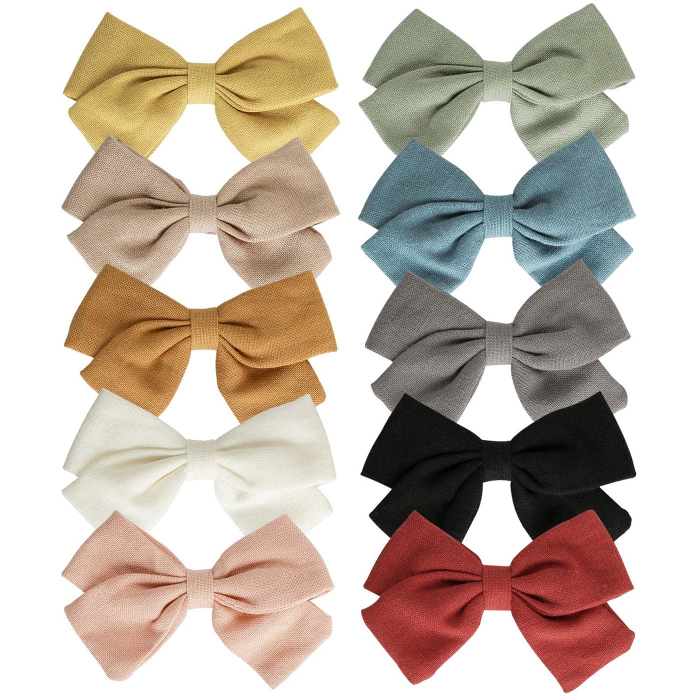 Baby Girl Hair Clips Bows Barrettes 10 Pack Fully Lined Alligator Clip 34 Inch Hair Accessories for Little Girls Toddler Kids Children