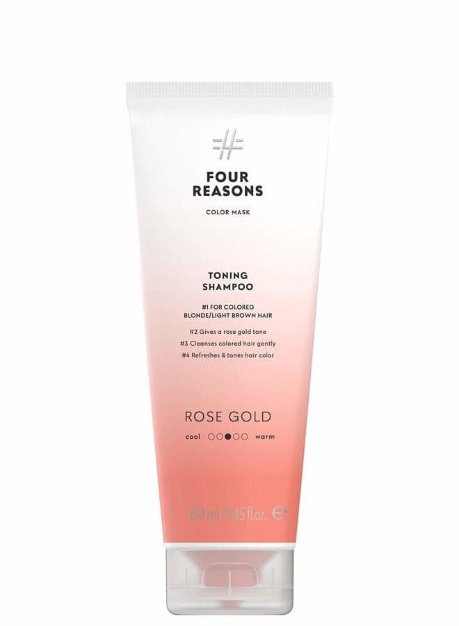 Rose Gold Hair Toner and Color Depositing Shampoo - Sulfate Free, Vegan, 8.45 Fl Oz (For Color Treated Hair)