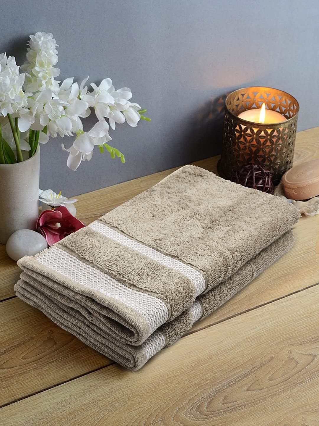 Spaces HYGRO Cotton Hand Towel Blooms Softer When Washed Ultra Absorbency Dries You Quicker Hygro CottonSolid 40CMX60CMBrown