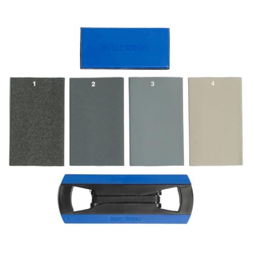 MusicNomad Tracers Fret Easers Finishing Kit for Sanding, Buffing and Polishing After Fret Crowning, Dressing or Beveling (MN860)