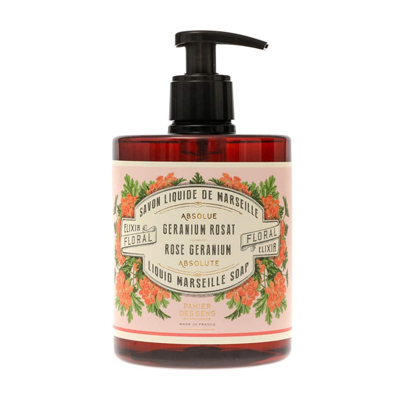 Panier des Sens Liquid Hand Soap Rose Geranium Hand Wash French Marseille Moisturizing Hand Soap with Coconut Oil Refillable Kitchen Bathroom Hand Soap 96 Natural Ingredients 169 Floz