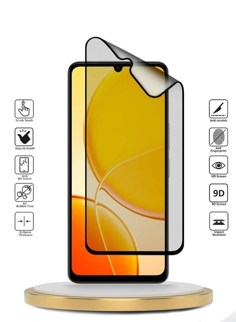 vivo Y04 4G / Y29s 5G 2025 Full Cover Matte Screen Protector – Premium Nano Ceramic Flexible Film with Full Glue Adhesion, Anti-Glare, Anti-Fingerprint Finish, Edge-to-Edge Bubble-Free Protection – Clear/Black