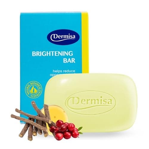 Dermisa Brightening Bar with Kojic Acid Licorice Root Bearberry Extract NO PARABENS NO SULFATES 3 OZ Pack of 1