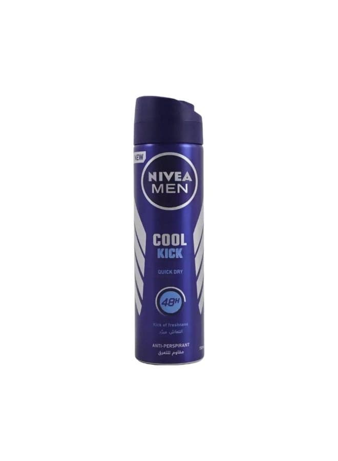 Nivea Men Cool Kick Quick Dry Antiperspirant Spray Kick of Freshness- 150ml
