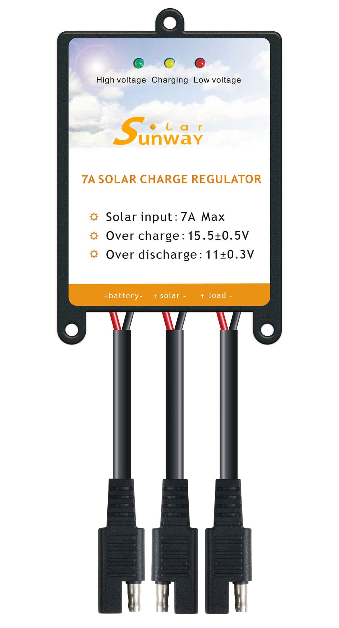 Sunway Solar Panels Charge Controller 12V Battery Regulator 7A for Safe Protection of 12Volt Solar Power Battery Charger Solar Trickle Charger Maintainer and Solar Powered System Kit
