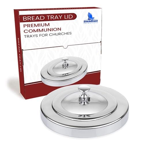 Steadfast Selections - (Bread Tray Lid) Premium Communion Trays for Churches | Communion Set | Communion Plates for Church | Communion Tray Set | Communion Supplies | Church Communion Ware Sets
