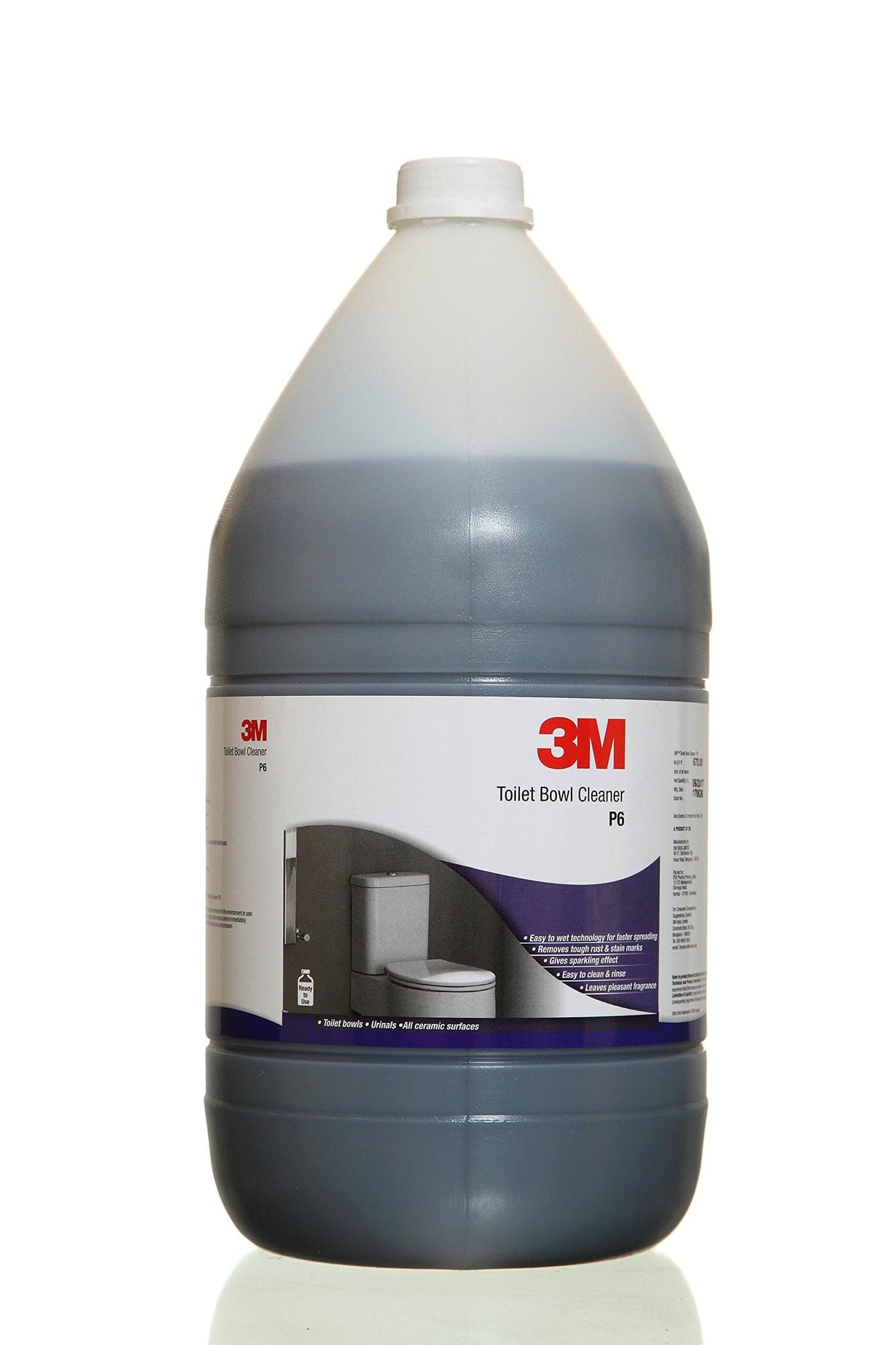 3M Professional P6 Toilet Bowl Cleaner, Cleaning High Viscosity for Toilet Bowl, All Ceramic Surface, Clean & Sanitize with Refreshing Fragrance (5L, Pack of 1)