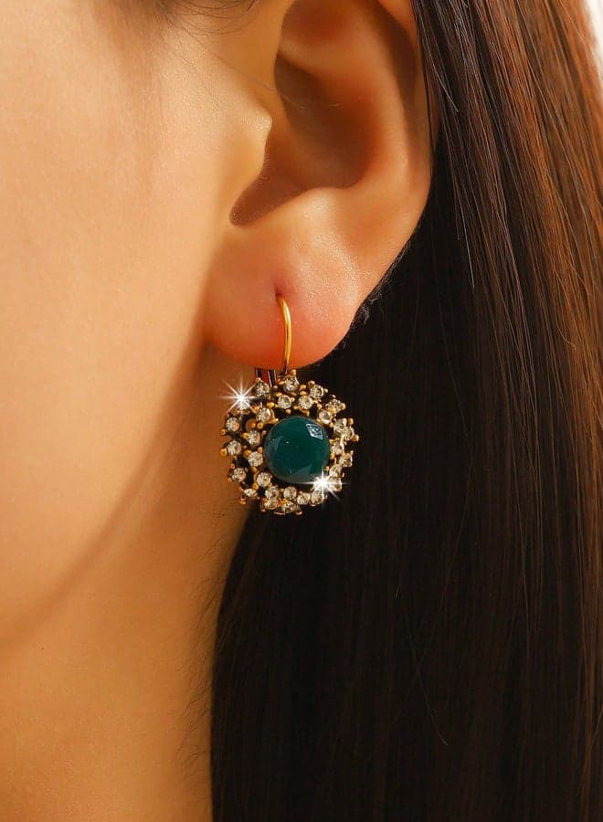 Styli Embellished Huggie Earrings