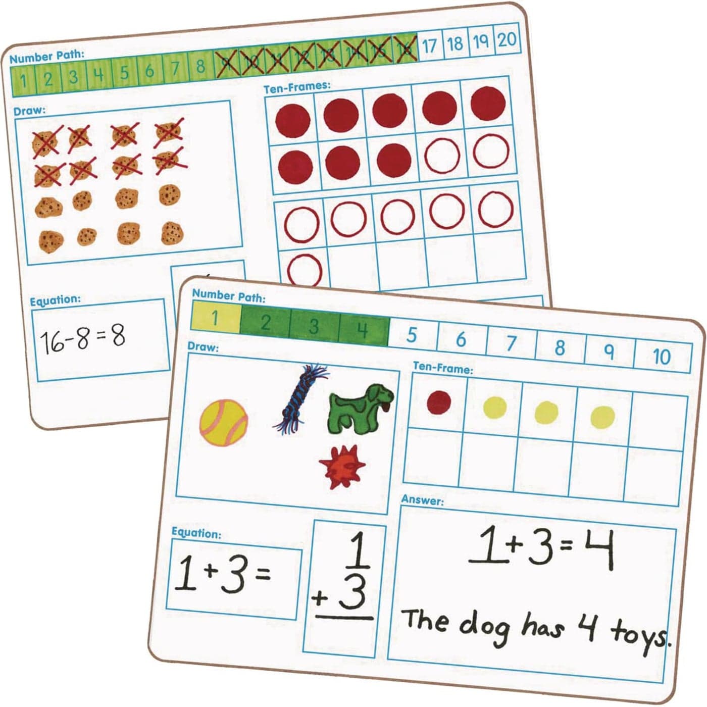 Solving Problems TwoSided Dry Erase Boards Set