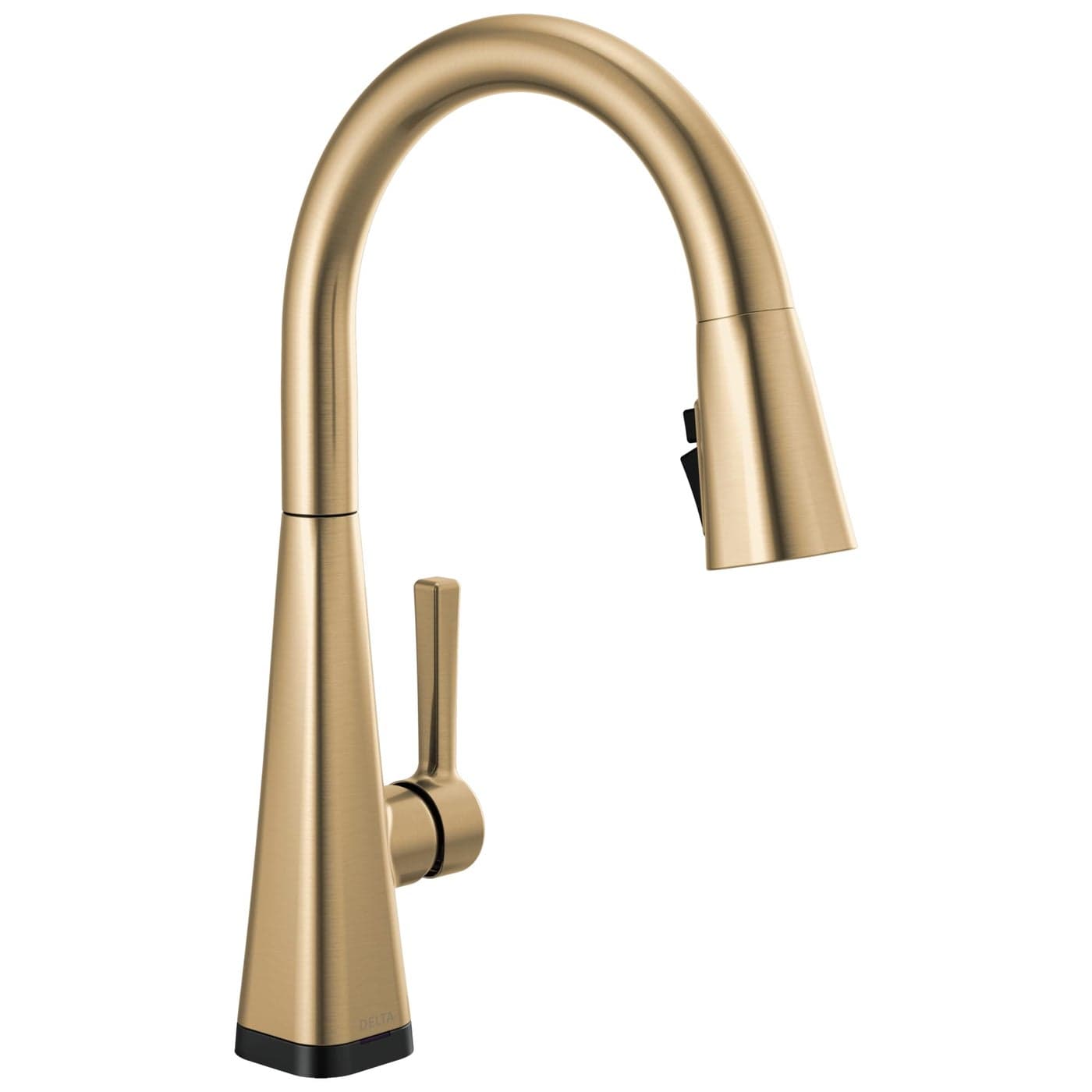 Delta Lenta Touchless Kitchen Faucet with Touch Technology Brushed Gold Kitchen Sink Faucet with Pull Down Sprayer Single Hole Champagne Bronze 19802TLZCZDST