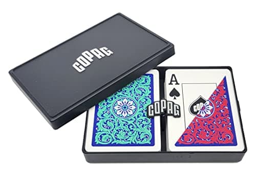Copag 1546 Neoteric Design 100 Plastic Playing Cards Poker Size Standard GreenRed Jumbo Index 1 Set