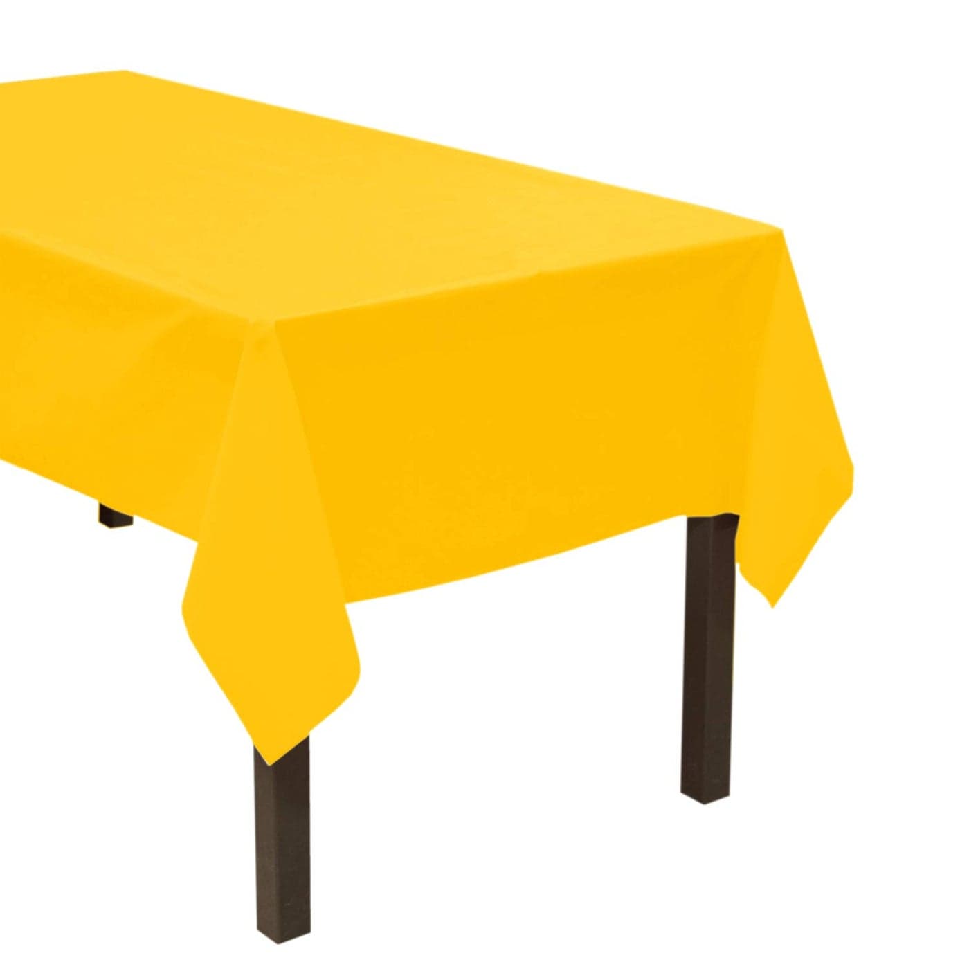 Party Essentials Heavy Duty Plastic Table Cover Available in 44 Colors 54 x 108 Harvest Yellow