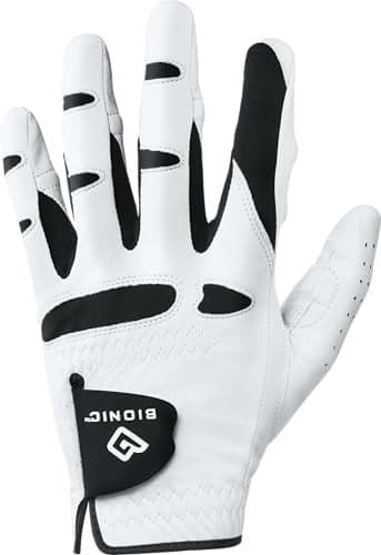 Bionic Gloves –Men’s StableGrip Golf Glove W/ Patented Natural Fit Technology Made from Long Lasting, Durable Genuine Cabretta Leather, Small