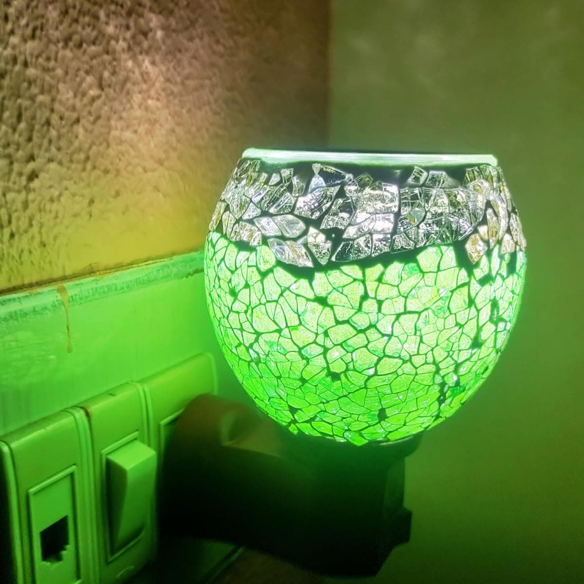 SuNZita Electric Ceramic Multicolor Aroma Diffuser Kapoor Dani Camphor Diffuser Incense Burner Holder Kapoor Dani with Night Lamp for Home Office Multi Color