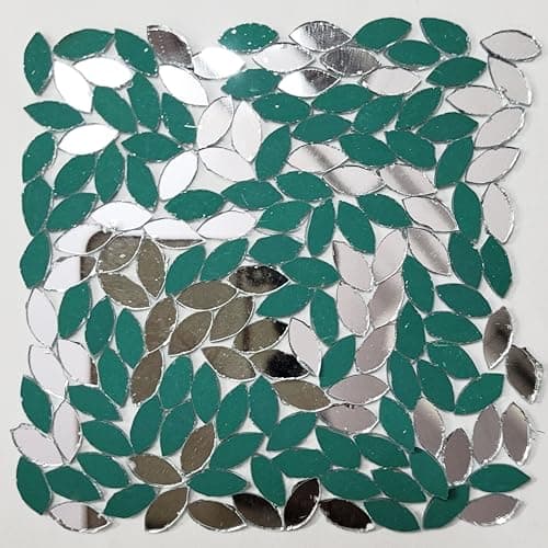 INDIKONB Silver Glass Pieces for Crafts & Lippan Art | Shiny Mirror Materials for Mandala, Jewelry & DIY Art (Kisti M)