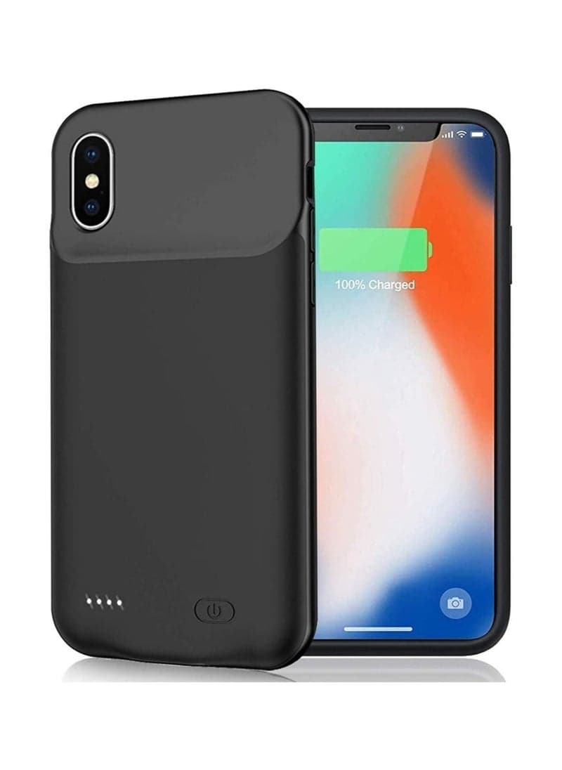 3200mAh Battery Case for iPhone X/XS – Portable Protective Charging Case, Extended Rechargeable Battery Pack, Slim Design, Shockproof, LED Power Indicator, Compatible with iPhone X/XS (5.8") – Black