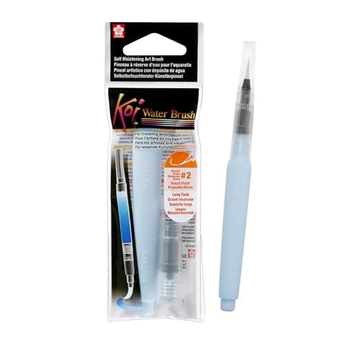 SAKURA Koi Water Brush - Water Brush for Watercolor - 9 ml Tank - Small Brush Tip