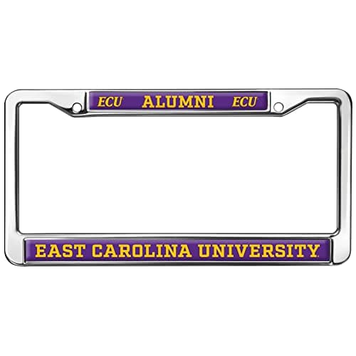 East Carolina University Aumni Logo Full Size Standard License Plate Metal Frame