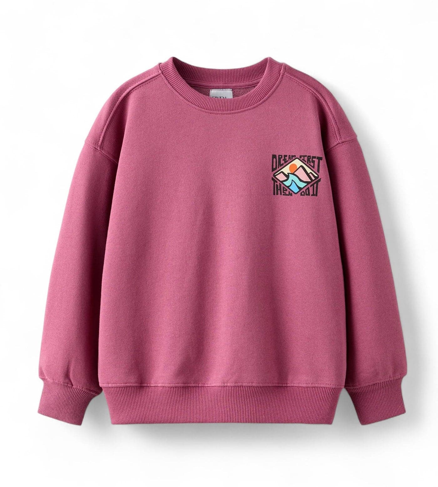 Alan Jones Clothing Boy's Oversized Sweatshirt | Stylish Printed Crew Neck Pullover for Kids | Age 6–16 Years | Soft & Warm Winter Wear (Maroon_9-10 Years)
