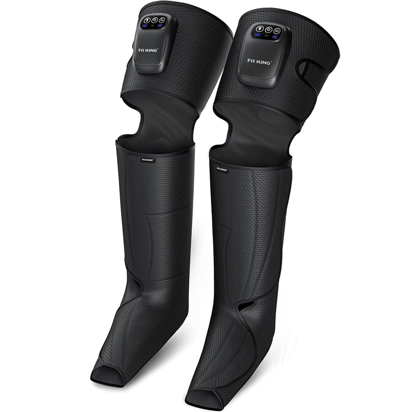 FIT KING Cordless Compression Boots Full Leg Compression Massager Rechargeable Portable Foot and Calf Massager for Circulation Pain Relief Fast Recovery No External Long Hoses Xmas Gift