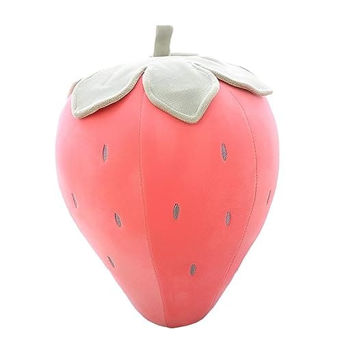 Cute Fruit Kids Pillow Stuffed Strawberry Plush Pillows Super Soft Girls Pillows Cushion Seat for Kids Toys Pink7820cm