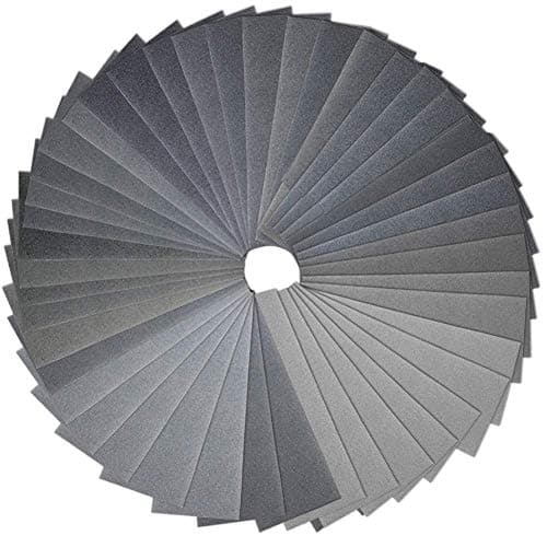 Anezus 90Pieces Sandpaper Assortment 400 to 3000 5000 7000 Grit Wet Dry Fine Sand Paper Assortment for Automotive Sanding Car Painting Wood Furniture Finishing