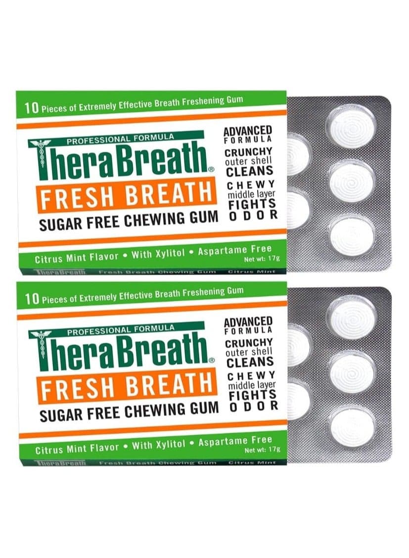 Sugar Free Citrus Mint Refreshing Gum 10 Pieces of 2 Pack