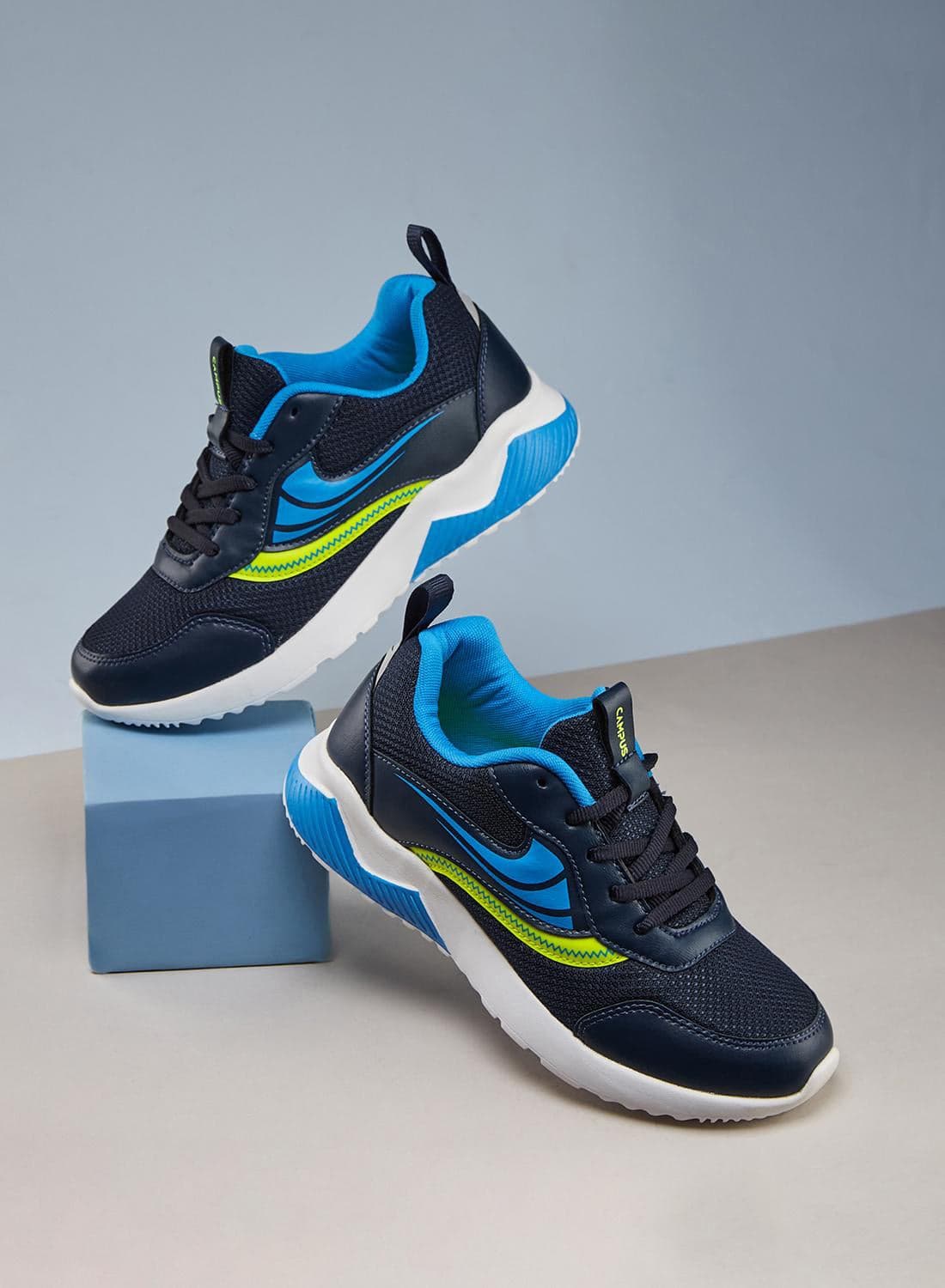 Blue Low-Top Sneakers - Sporty Look Shoes with Cushioned Sole for All-Day Play