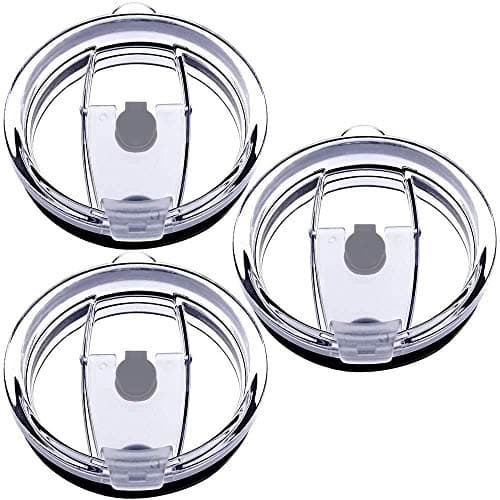 Rommeka 12oz Cups Replacement Lids, Spill Proof and Splash Resistant Lid, Straw Friendly (3 Pack)