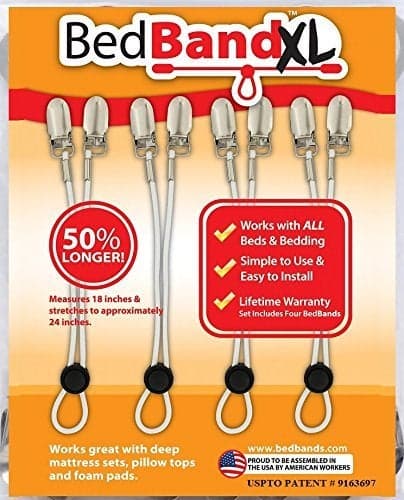 Bed Bandxl Not Made in China USA Worker Assembled 50 Longer Smooth Sheets on Any Bed Bed Sheet Band Holder Gripper Suspender Strap Sleep Better